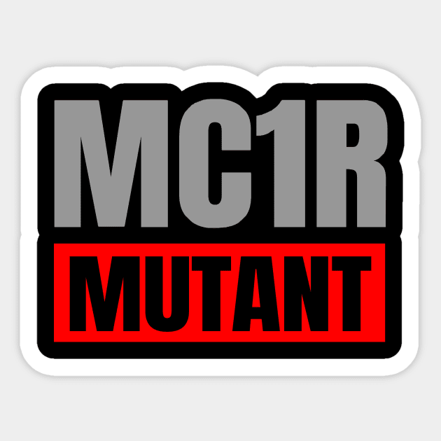 MC1R Mutant Redhead Red Hair Ginger Gift Sticker by JohnnyxPrint